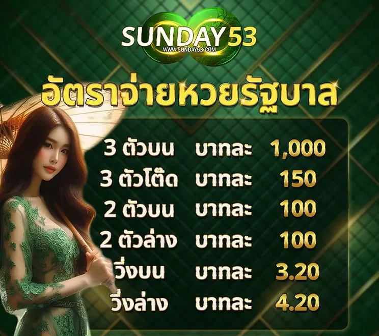 หวยรัฐบาล Sunday53 BY sunday53